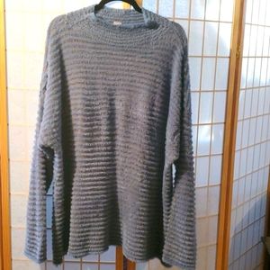 Baby Blue Soft Chenille Mock Neck Sweater.